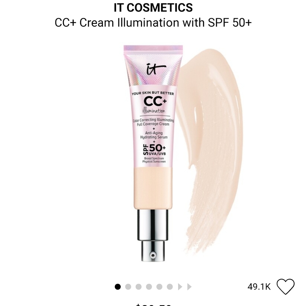 It CC illumination full coverage cream +SPF 50